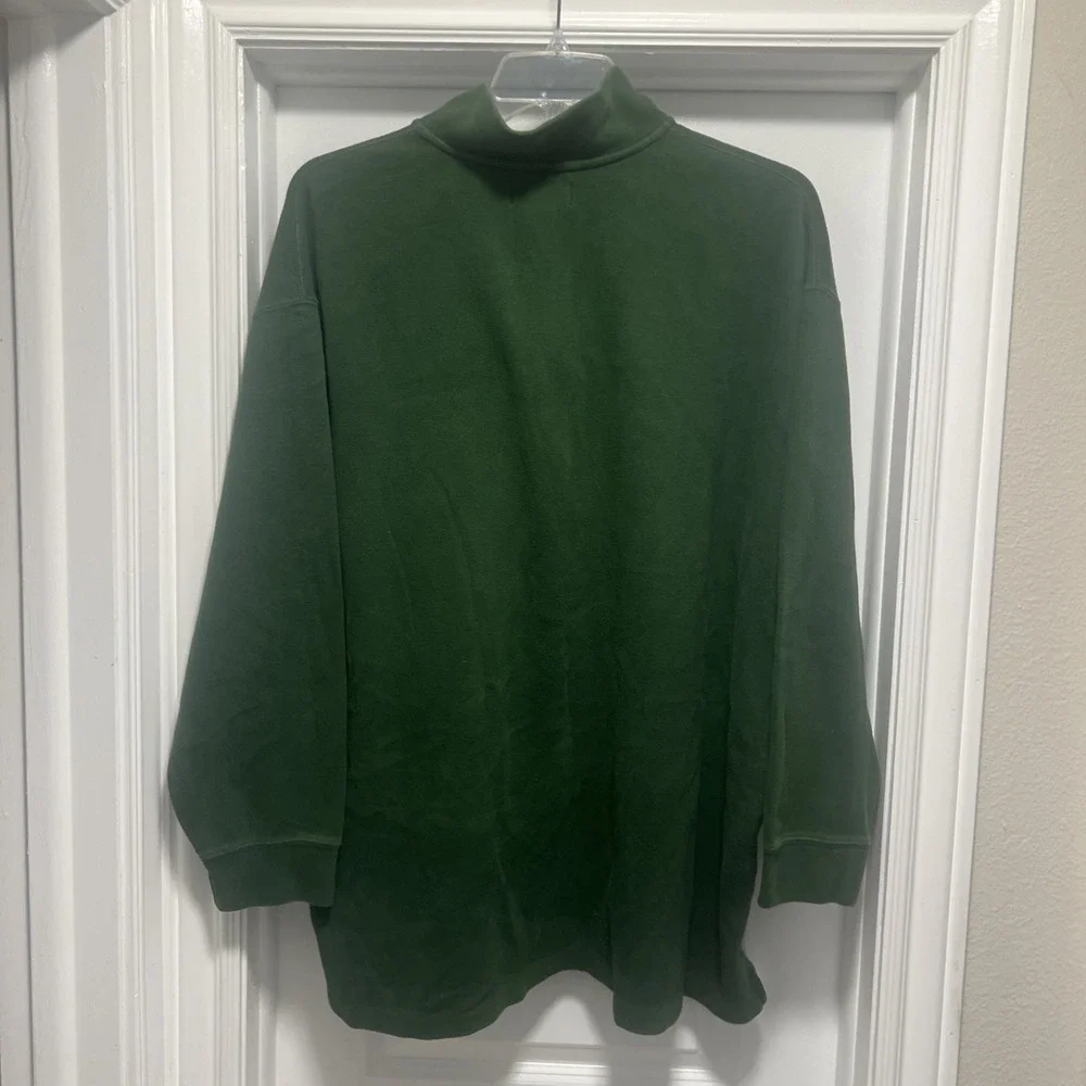 Polo Ralph Lauren Sweater Men's 3XB Green 1/4 Zip Pullover Pony Logo Vintage‎